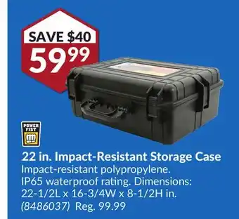 Princess Auto ◊ 22 in. impact-resistant storage case offer
