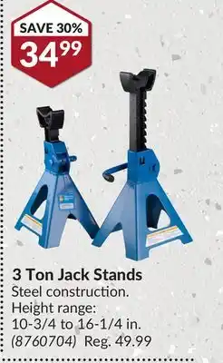 Princess Auto 3 ton jack stands offer