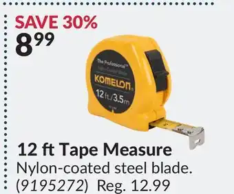 Princess Auto 12 ft tape measure offer