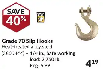 Princess Auto Grade 70 slip hooks offer