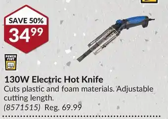 Princess Auto 130w electric hot knife offer