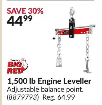 Princess Auto 1,500 lb engine leveller offer