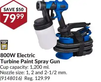 Princess Auto 800w electric turbine paint spray gun offer