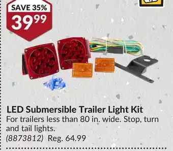 Princess Auto Led submersible trailer light kit offer