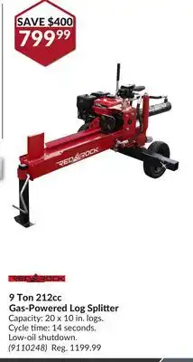 Princess Auto 9 ton 212cc gas-powered log splitter offer