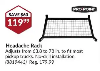 Princess Auto Headache rack offer