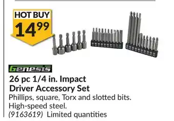 Princess Auto 26 pc 1/4 in. impact driver accessory set offer