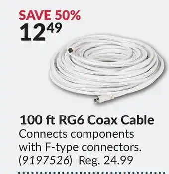 Princess Auto 100 ft rg6 coax cable offer