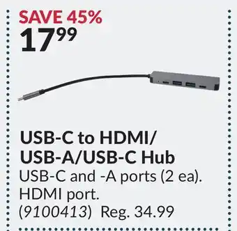 Princess Auto Usb-c to hdmi/usb-a/usb-c hub offer