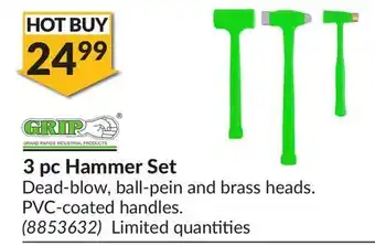 Princess Auto 3 pc hammer set offer