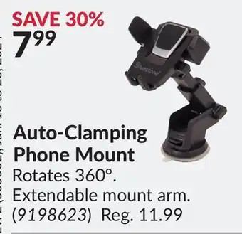 Princess Auto Auto-clamping phone mount offer