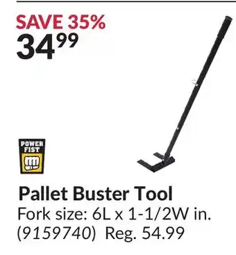 Princess Auto Pallet buster tool fork offer