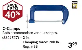 Princess Auto C-clamps offer