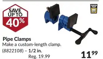 Princess Auto Pipe clamps offer
