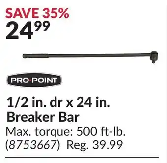 Princess Auto 1/2 in. dr x 24 in. breaker bar offer