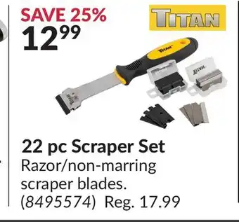 Princess Auto 22 pc scraper set offer