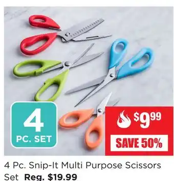 Kitchen Stuff Plus 4 pc. snip-it multi purpose scissors set offer