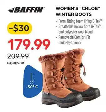 Pronature Baffin women's chloe winter boots offer