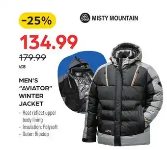 Pronature Men's aviator winter jacket offer