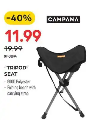Pronature Campana tripod seat offer