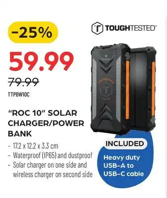 Pronature Roc 10 solar charger/power bank offer