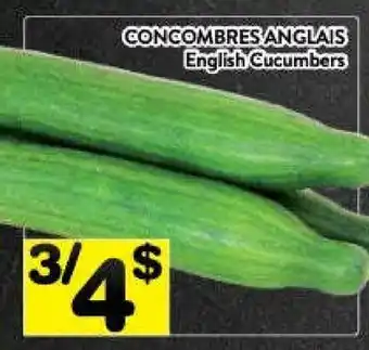 Supermarché PA English cucumbers offer