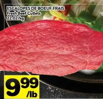 Supermarché PA Fresh beef cutlets offer