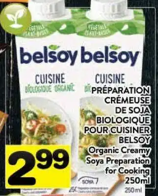 Supermarché PA Belsoy organic creamy soya preparation for cooking offer