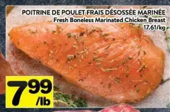 Supermarché PA Fresh boneless marinated chicken breast offer