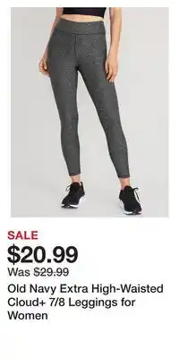 Old Navy Old navy extra high-waisted cloud+ 7/8 leggings for women offer