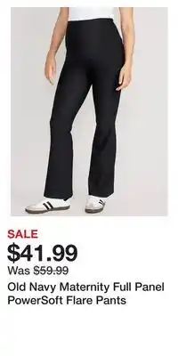 Old Navy Old navy maternity full panel powersoft flare pants offer