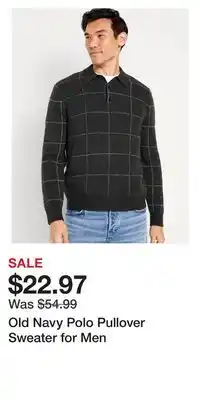 Old Navy Old navy polo pullover sweater for men offer