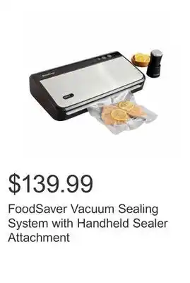 Costco Foodsaver vacuum sealing system with handheld sealer attachment offer
