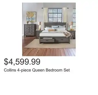 Costco Collins 4-piece queen bedroom set offer