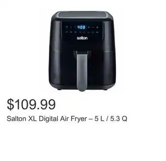 Costco Salton xl digital air fryer – 5 l / 5.3 q offer