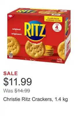 Costco Christie ritz crackers, 1.4 kg offer