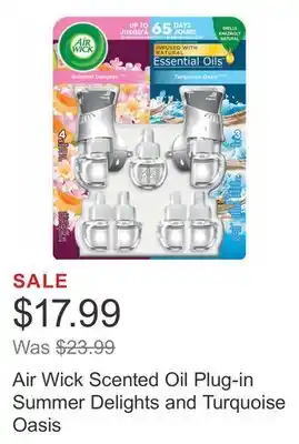 Costco Air wick scented oil plug-in summer delights and turquoise oasis offer