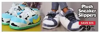 Showcase Plush sneaker slippers offer