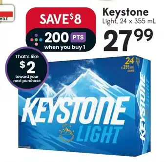 Sobeys Keystone Light, 24 x 355mL offer