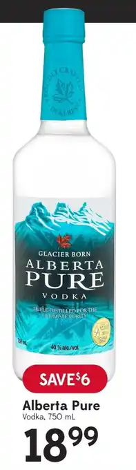 Sobeys Alberta Pure Vodka, 750mL offer