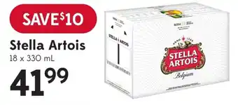Sobeys Stella Artois 18x330ml offer