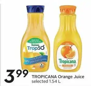 Sobeys TROPICANA Orange Juice selected 1.54L offer