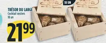 Marché Adonis Trésor du large cocktail oysters offer