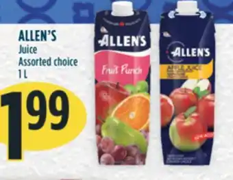 Marché Adonis Allen's juice offer