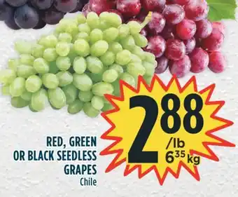 Marché Adonis Red, green or black seedless grapes offer