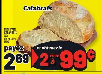 Metro Mini pain calabrais | mini calabrese bread offer