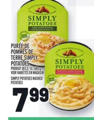 Metro Purée de pommes de terre simply potatoes | simply potatoes mashed potatoes offer
