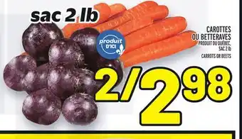 Metro Carottes ou betteraves | carrots or beets offer