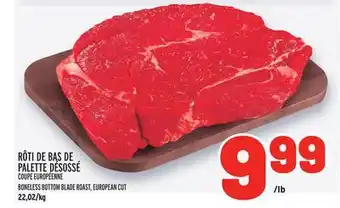 Metro Rôti de bas de palette désossé | boneless bottom blade roast offer