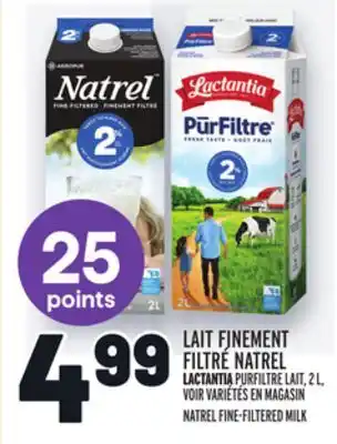 Metro Lait finement filtré natrel | natrel fine-filtered milk offer